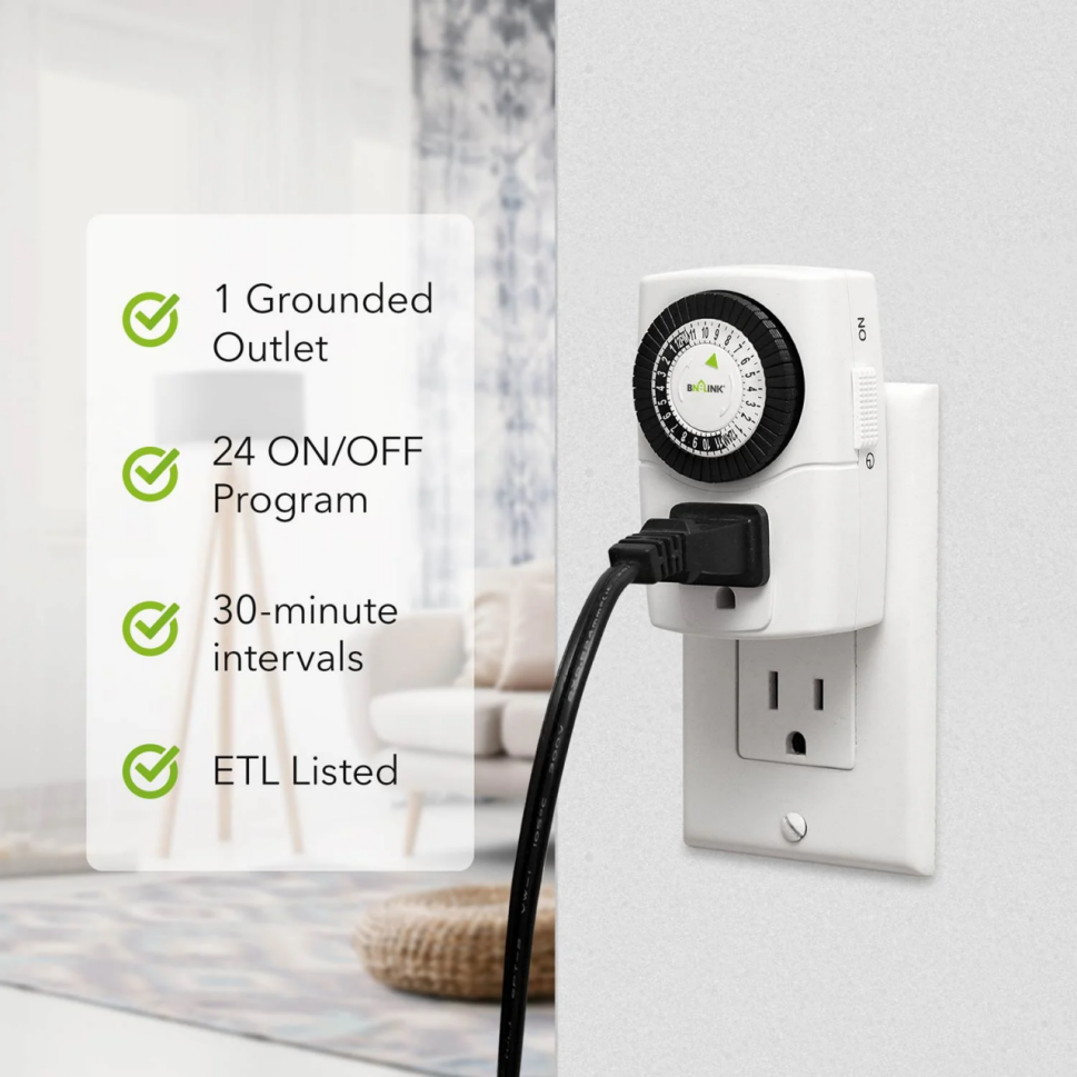 Streamline Your Routine with BN-LINK 24-Hour Mechanical Outlet Timer