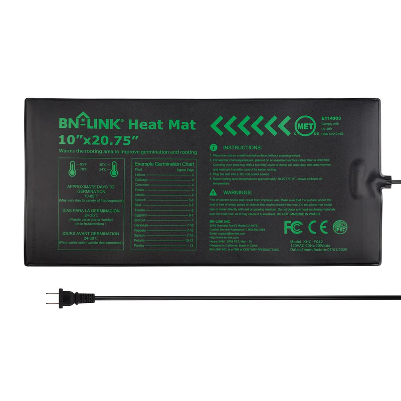 BN-LINK Durable Seedling Heat Mat: Achieve Ideal Germination Temperature with Ease