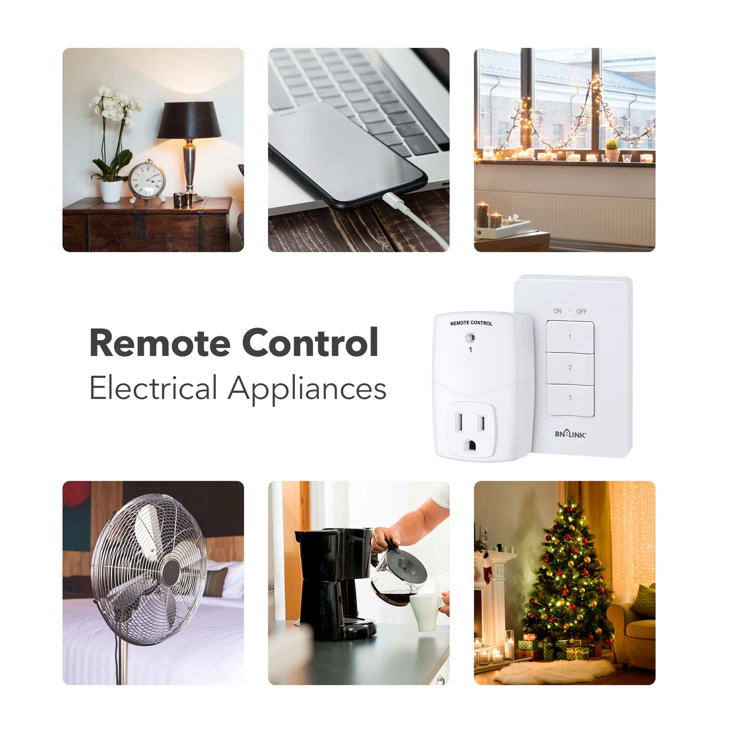 Modernize Your House or Company with the BN-LINK 3-Outlet Mini Wireless Wall-Mounted Remote Control