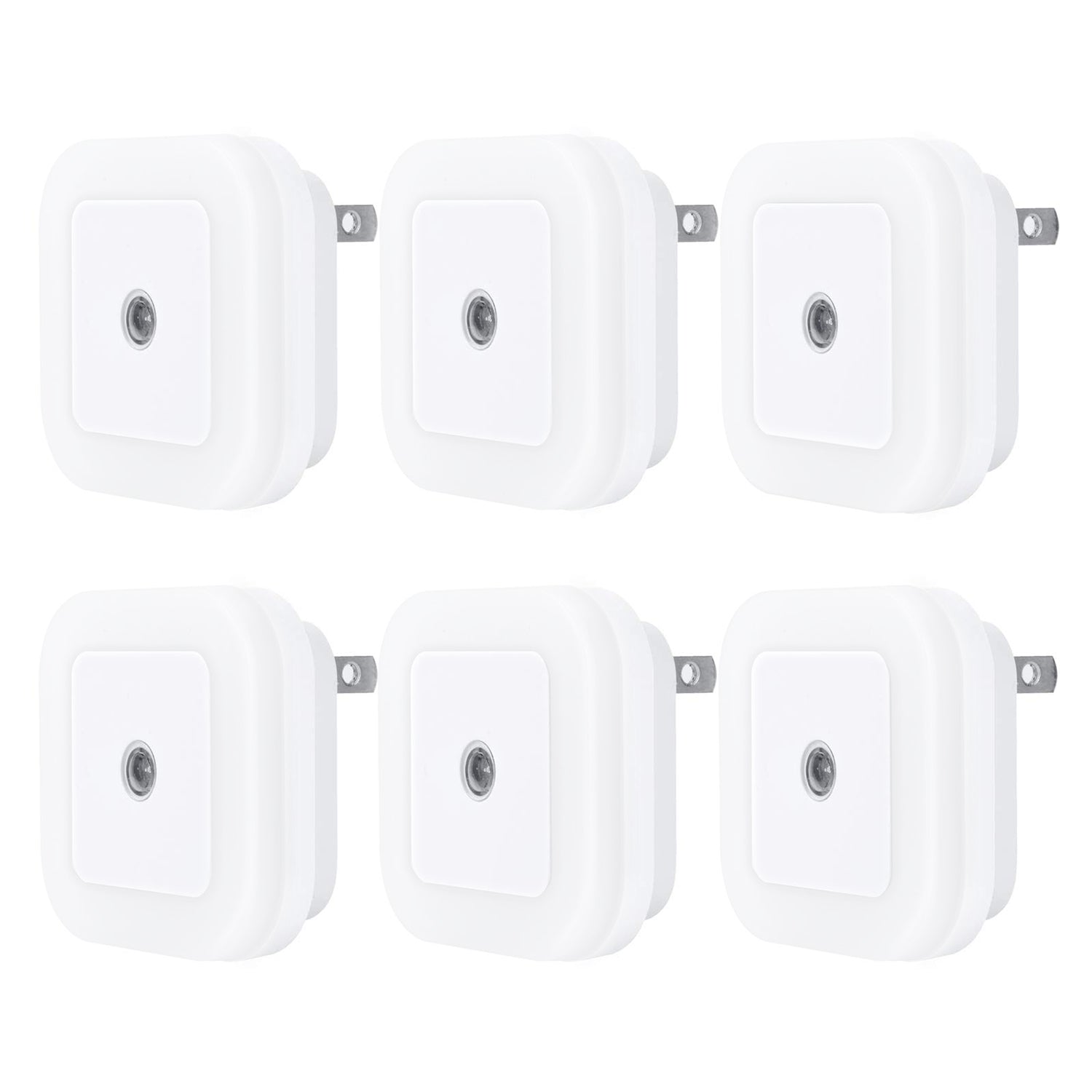 6-Pack Night Light with Smart Sensor Auto-On/Off Plug into Wall Bn-link