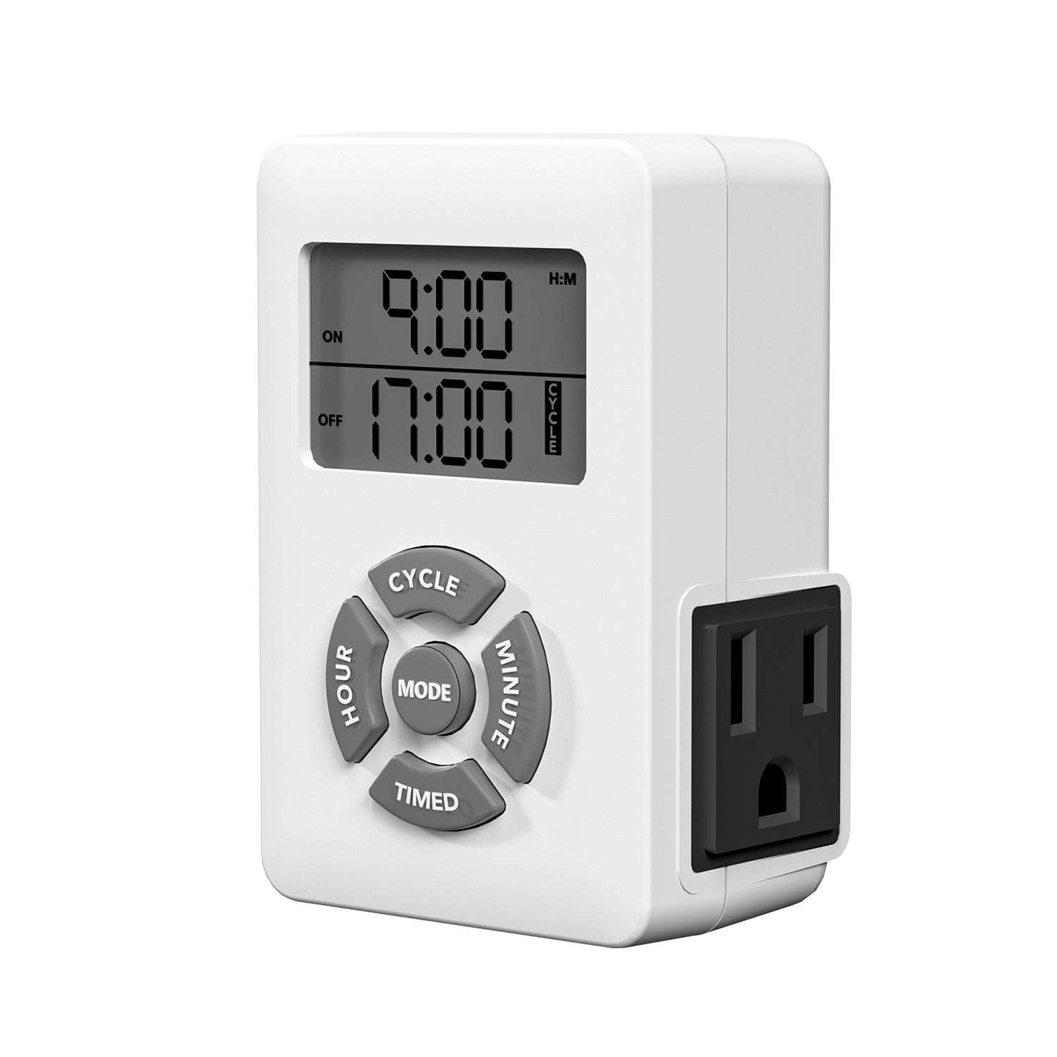 Digital Timer, Repeat Cycle Intermittent Timer Plug 24 Hour Programmable 3-Prong Bn-link