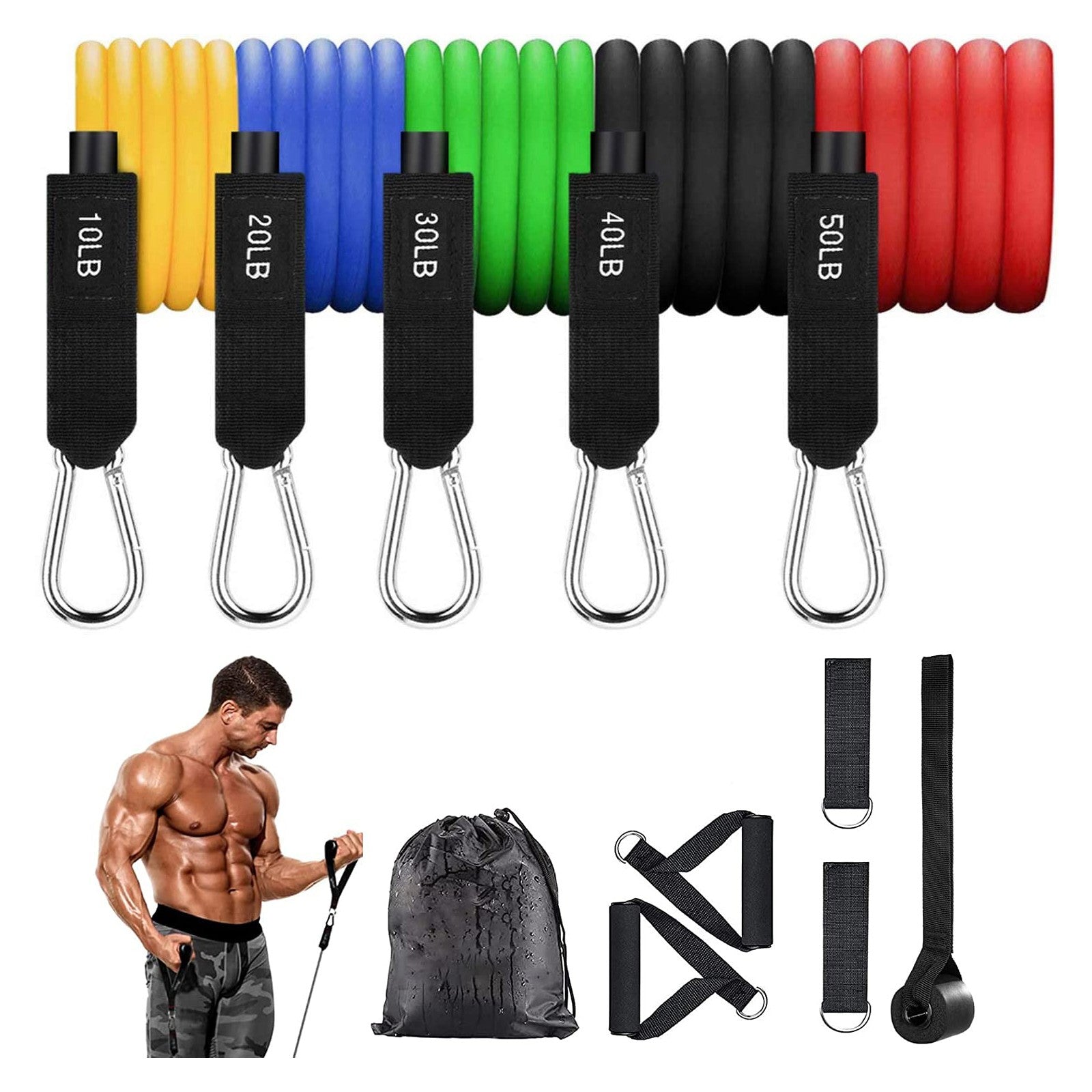 Resistance Bands Set with Handles Training at Home Bn-link