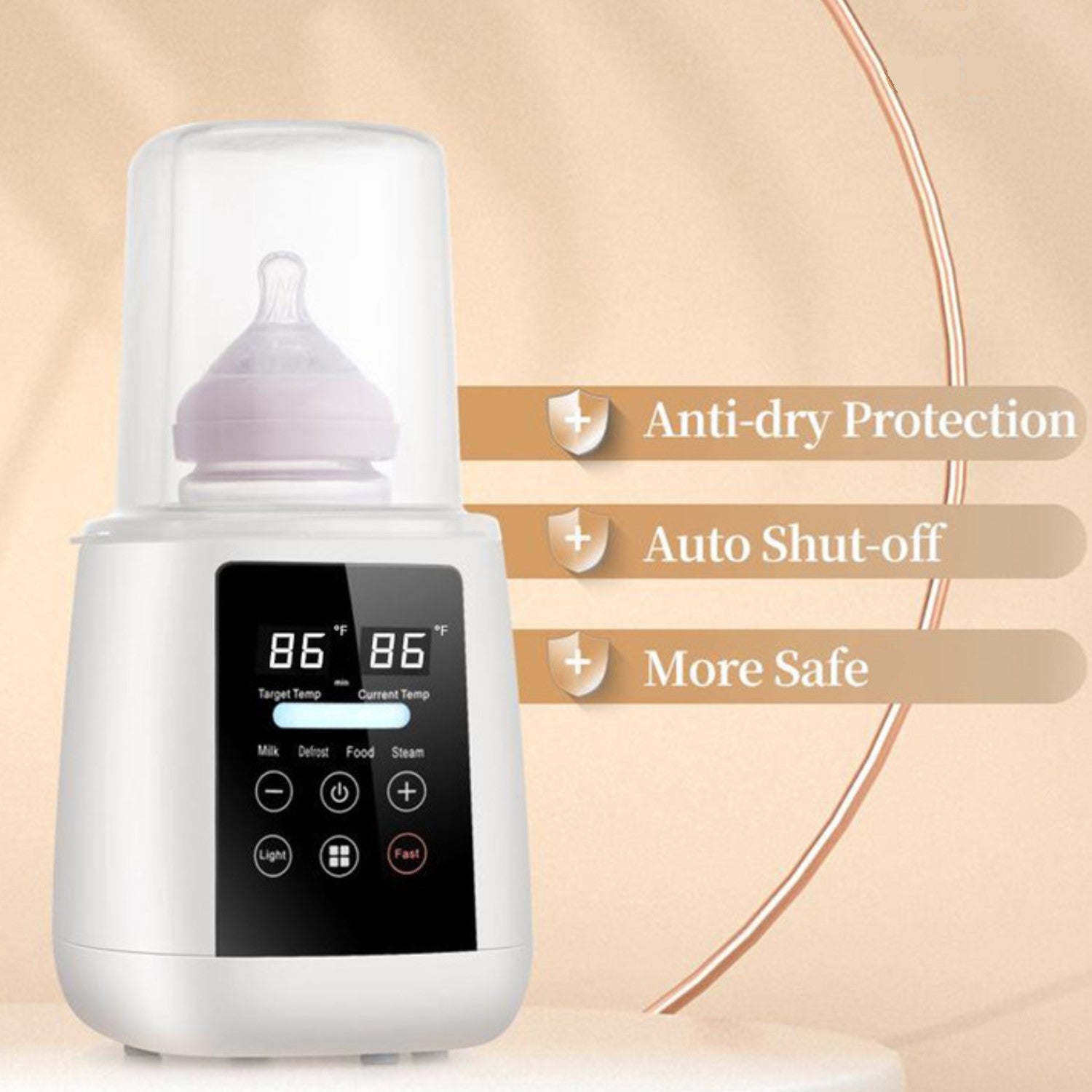 8-in-1 Fast Milk Bottle Warmer for Breastmilk and Formula, Accurate Temperature Control Bn-link