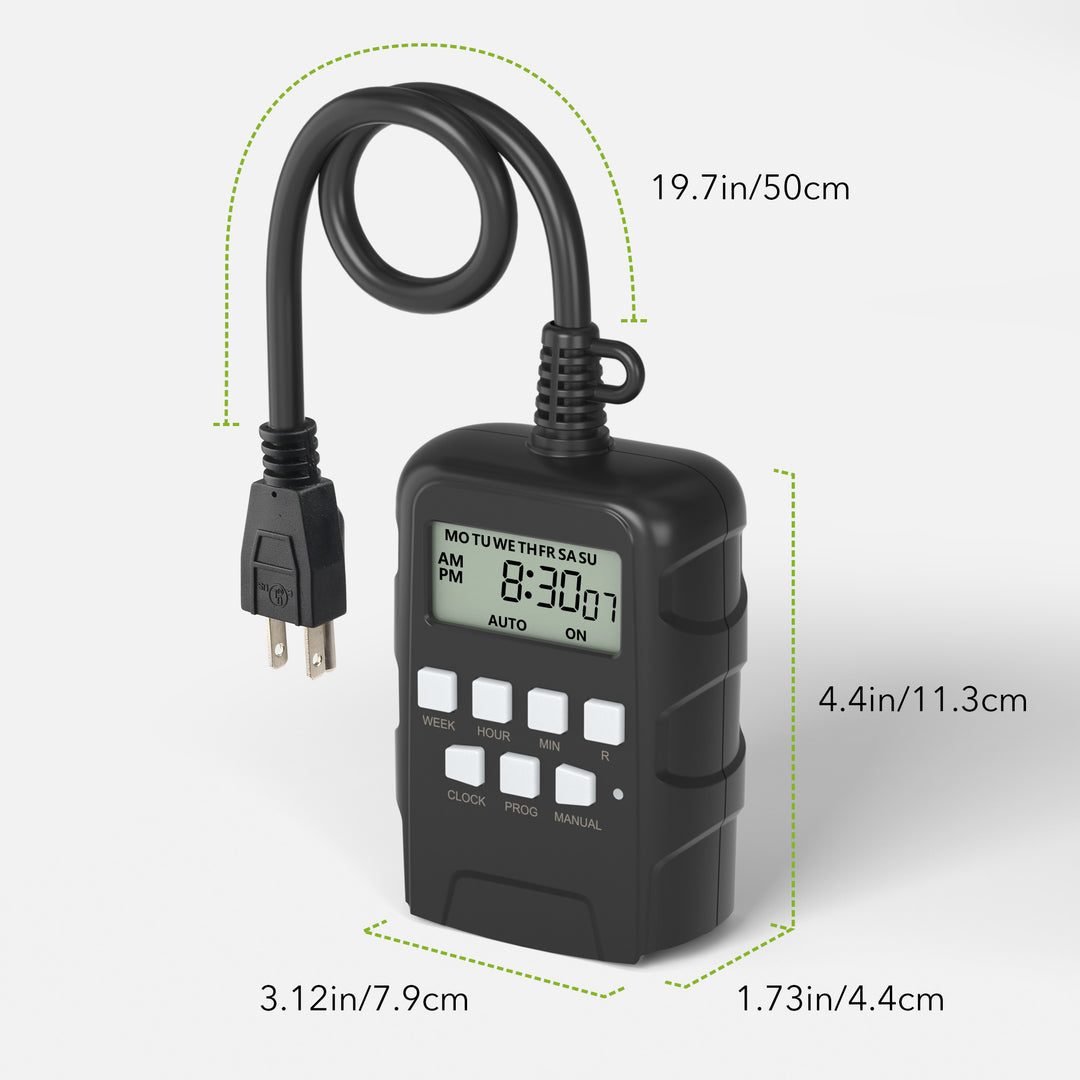 BN-Link 7 Day Heavy Duty Outdoor Digital Stake Timer, 6 Outlets