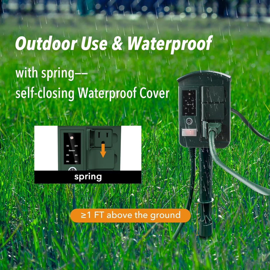 Outdoor Remote Control Power Strip Yard Stake 6 Grounded Outlets Water -  BN-LINK
