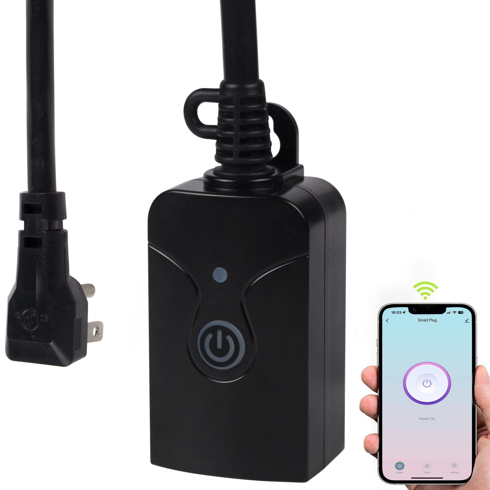 Avoir Zigbee Tuya IP66 Wall Outdoor Waterproof Socket Smart Wifi Connected  UK Plug With Timer Switch Work With Alexa Google Home