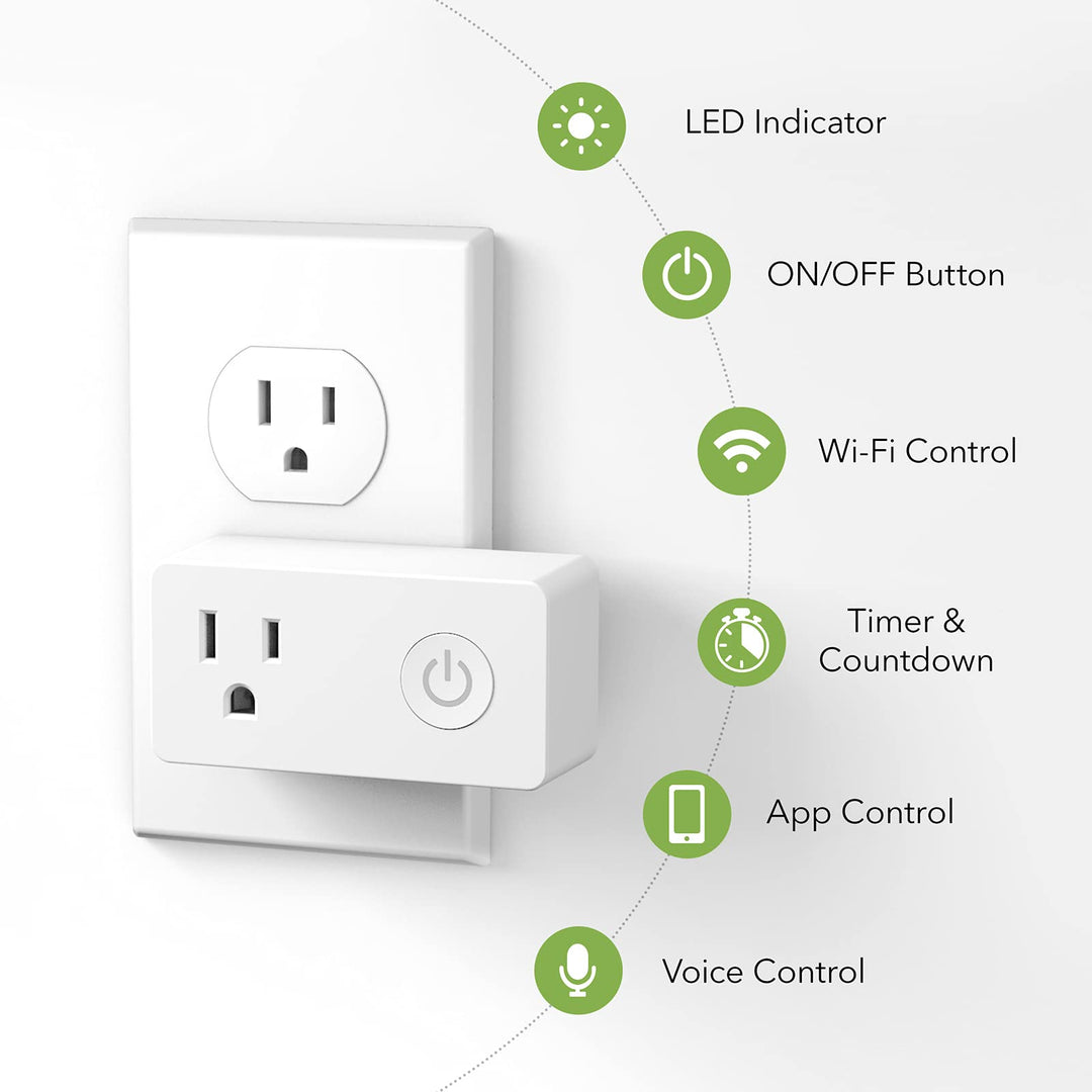 BN-LINK Smart Wi-Fi Plug Outlet, Compatible with Alexa and Google Assistant