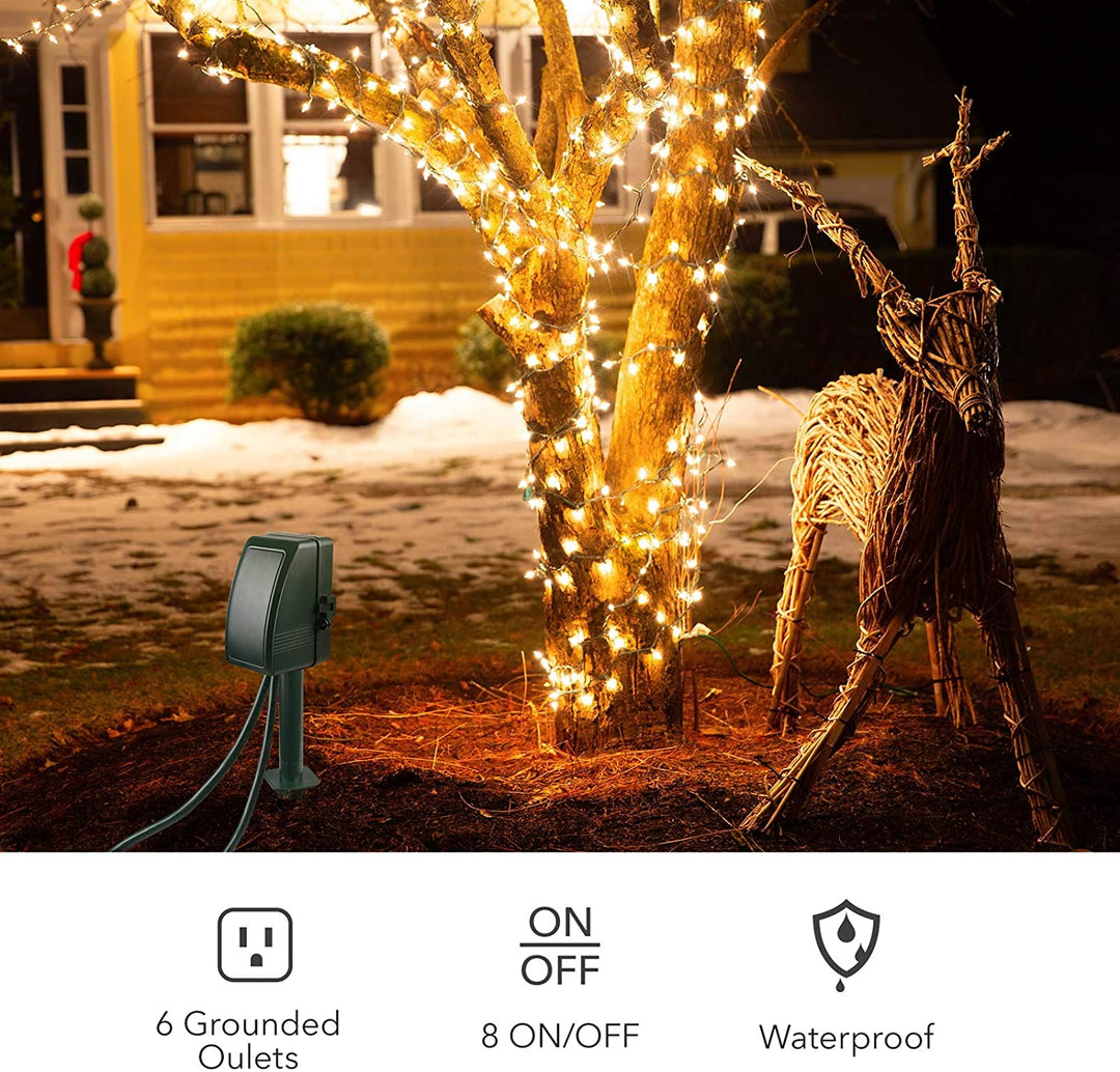 DEWENWILS Christmas Lights Timer Outdoor 24-Hour Plug in Mechanical Timer  Switch