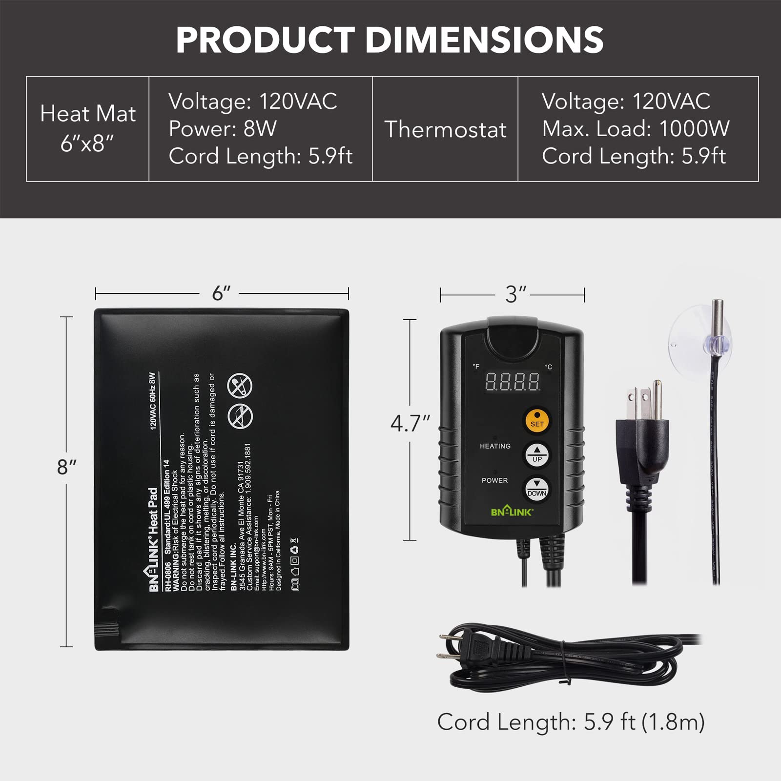 Heat mat sales with thermostat reptile