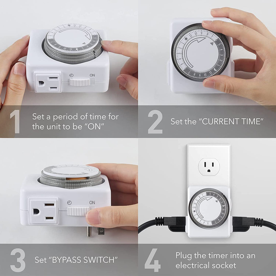indoor 24 hour mechanical outlet timer/electric