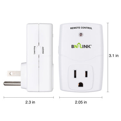 BN-LINK Mini Wireless Wall-Mounting Remote Control Outlet Switch