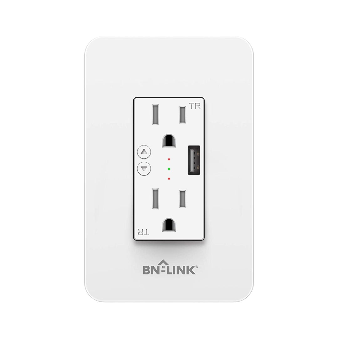 BN-LINK WiFi Heavy Duty Smart Plug Outlet, No Hub Required with Timer  Function, White, Compatible with Alexa and Google Assistant, 2.4 Ghz  Network